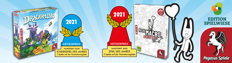 Spiel des Jahres 2021: Nominierungen für Pegasus Spiele