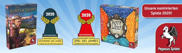 Spiel des Jahres 2020: Nominierungen für Pegasus Spiele