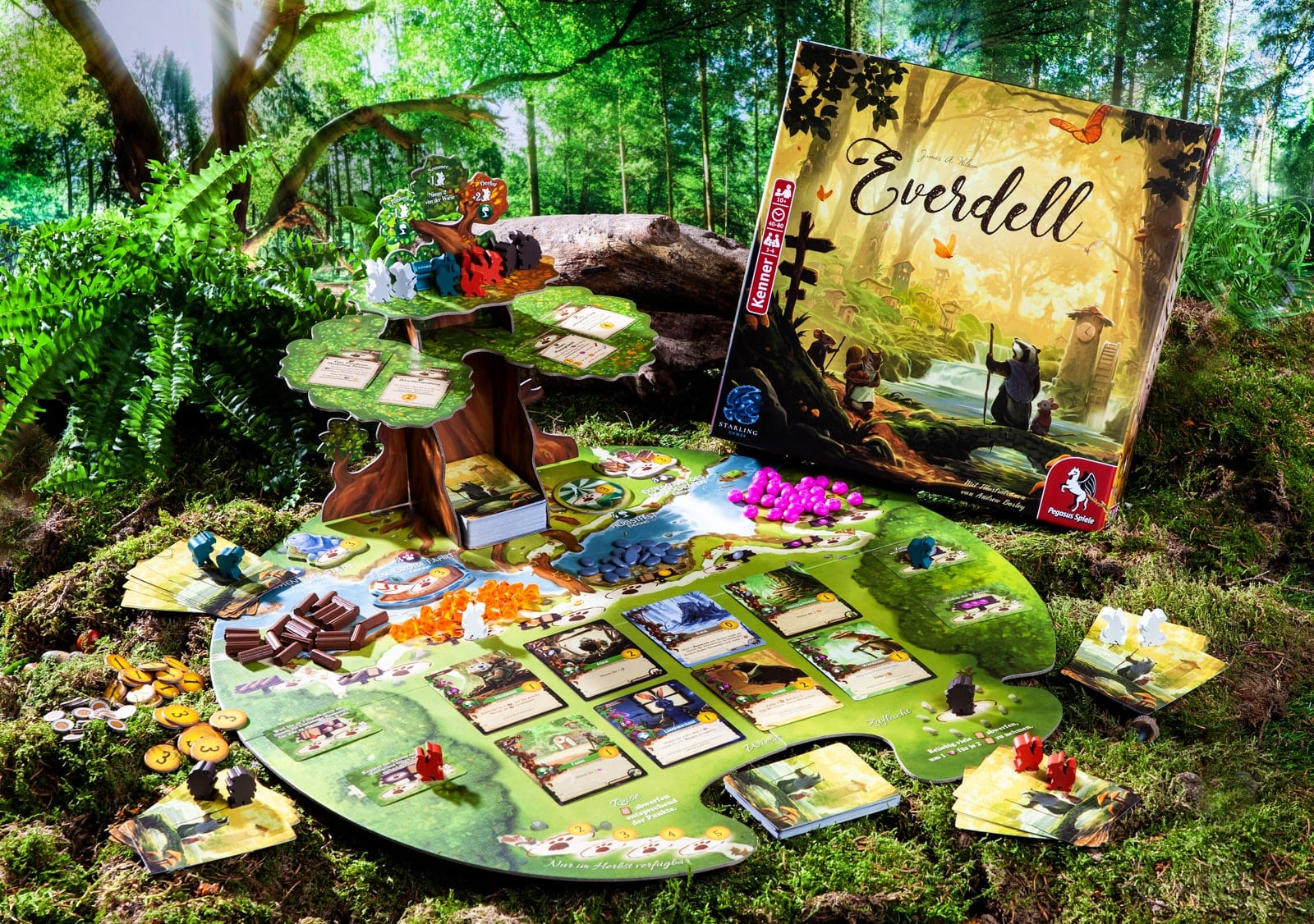 Everdell Spielszene in der Natur