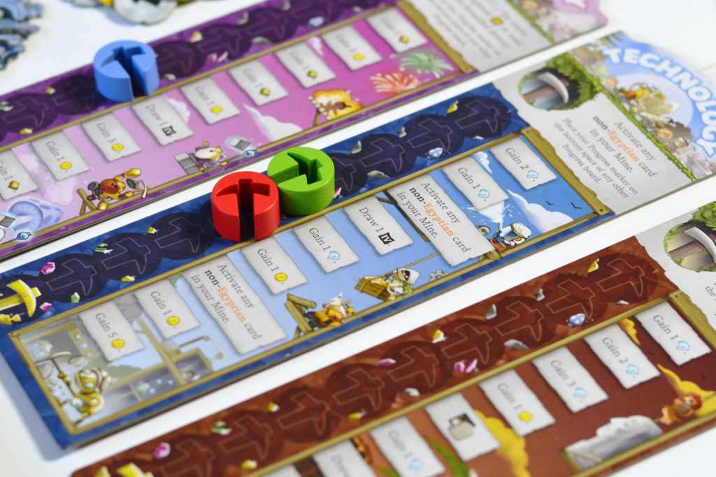 Spielbrett aus dem Familienspiel Imperial Miners