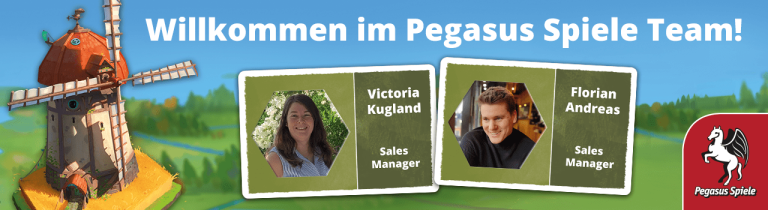 Neuzugänge im Pegasus Spiele Vertriebsteam