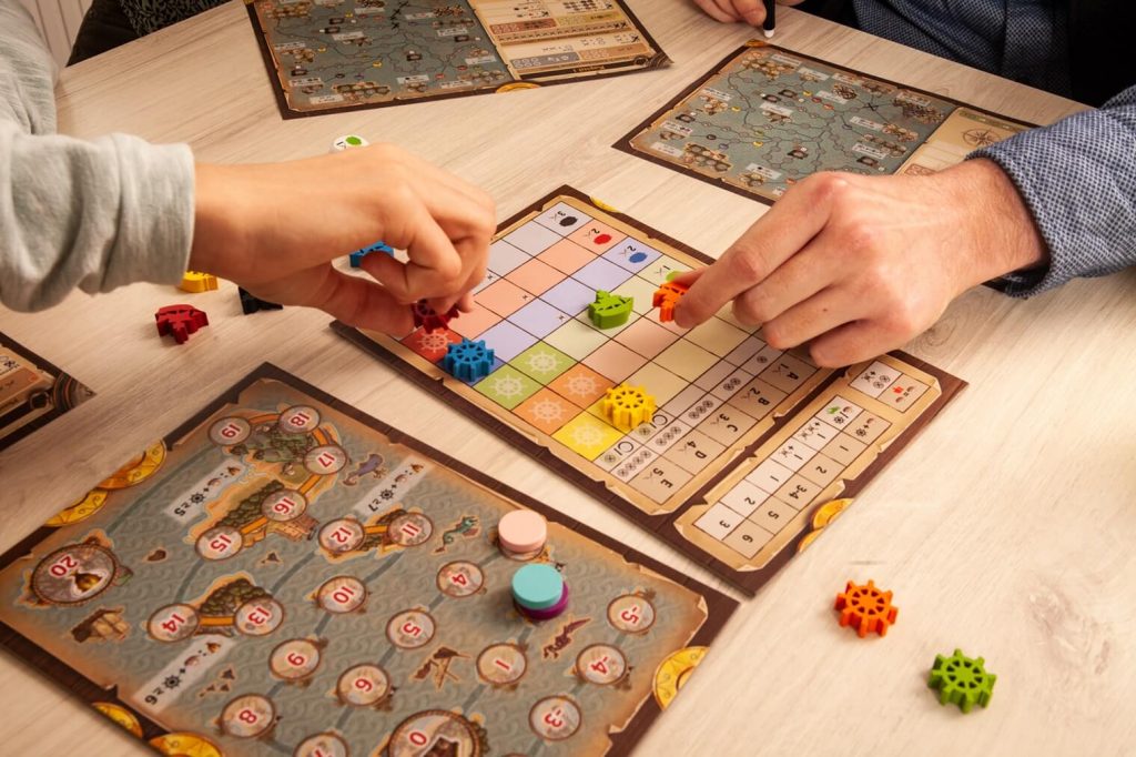 Spielbretter des Brettspiels Port Royal - Das Würfelspiel