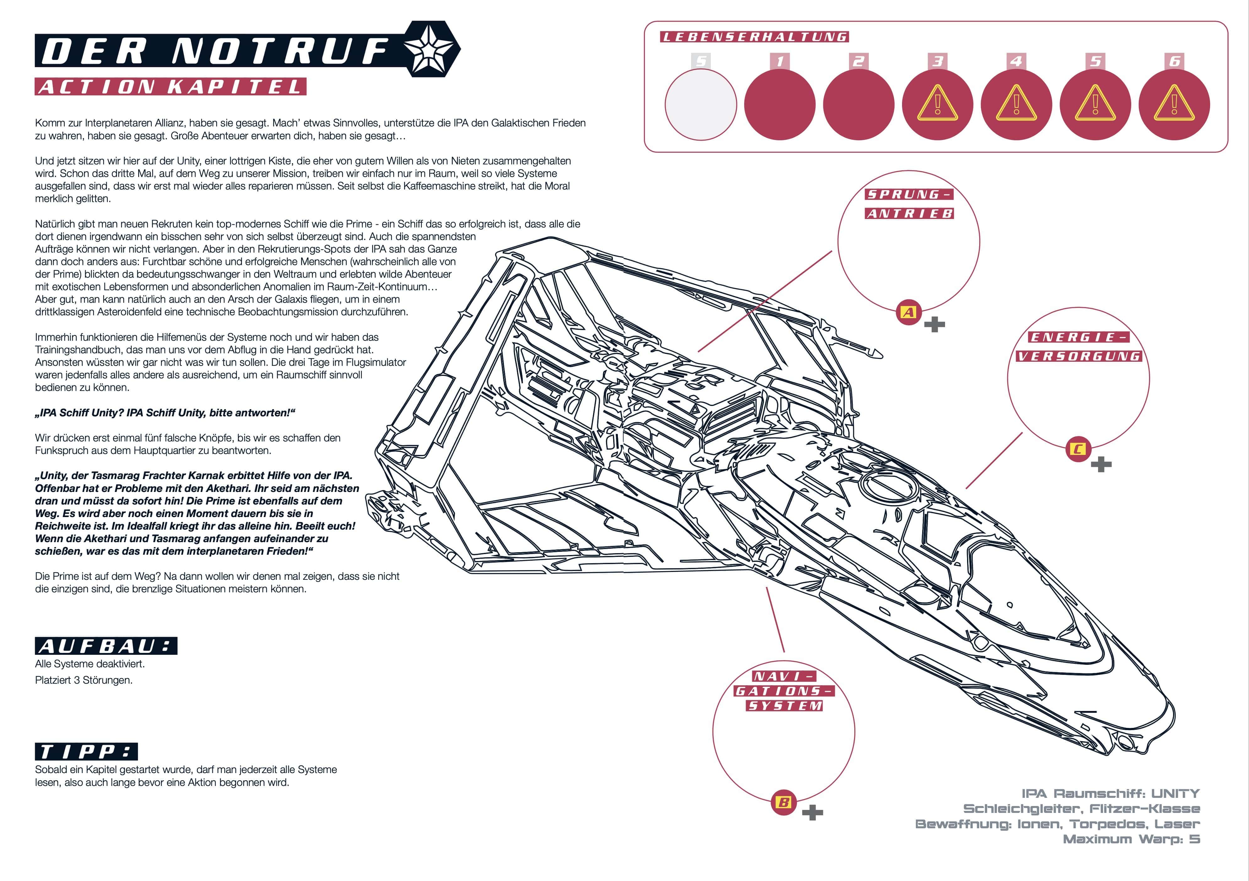 Early Draft of an Action Chapter in Spaceship Unity