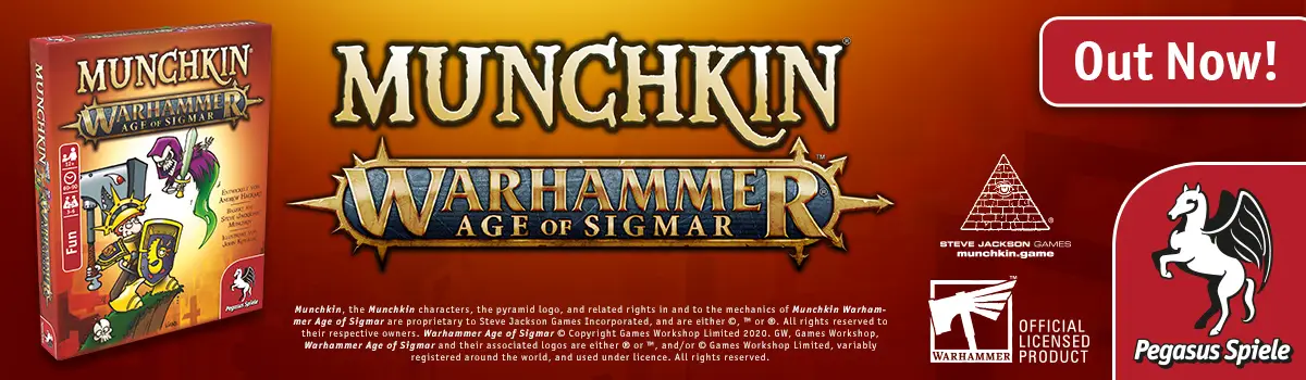 Packshot und Grafik zu dem Kartenspiel Munchkin Warhammer Age of Sigmar