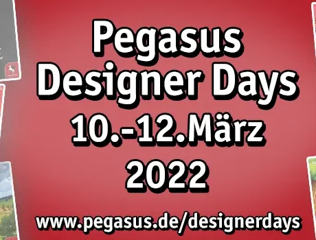 Pegasus Spiele Designer Days vom 10. bis zum 12. März 2022