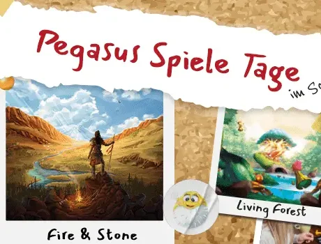 Pegasus Spiele Tage im Sommer mit Fire & Stone, Living Forest, Welcome to the Moon und Bubble Trouble