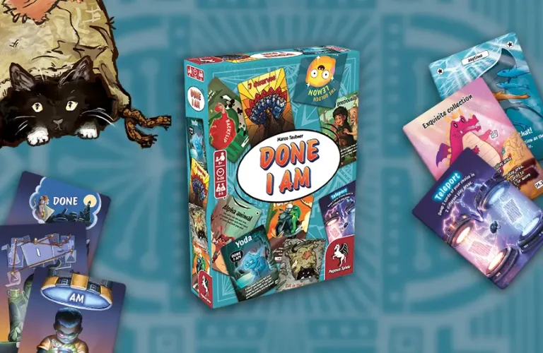 DONE I AM card game illustrations and packshot