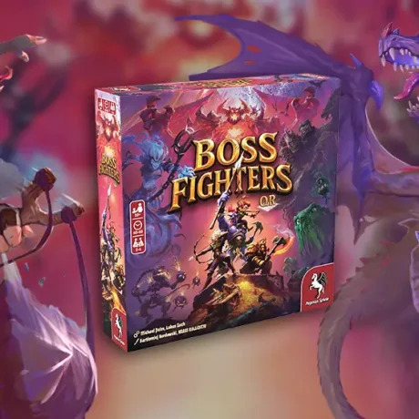 Boss Fighters QR packshot and illustrations
