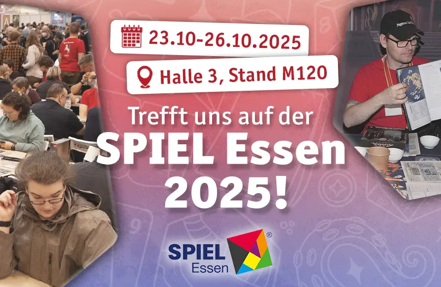 Trefft uns auf der SPIEL Essen Halle 3, Stand M120