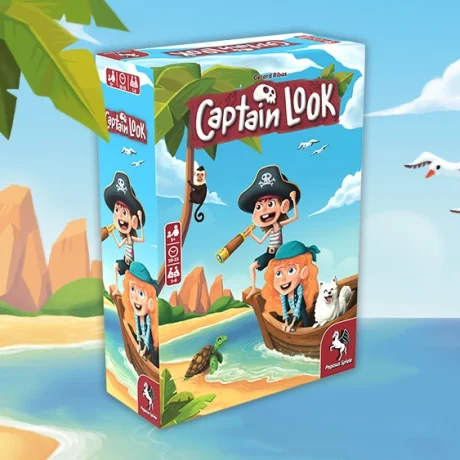 Product Image and illustration of the board game Captain Look