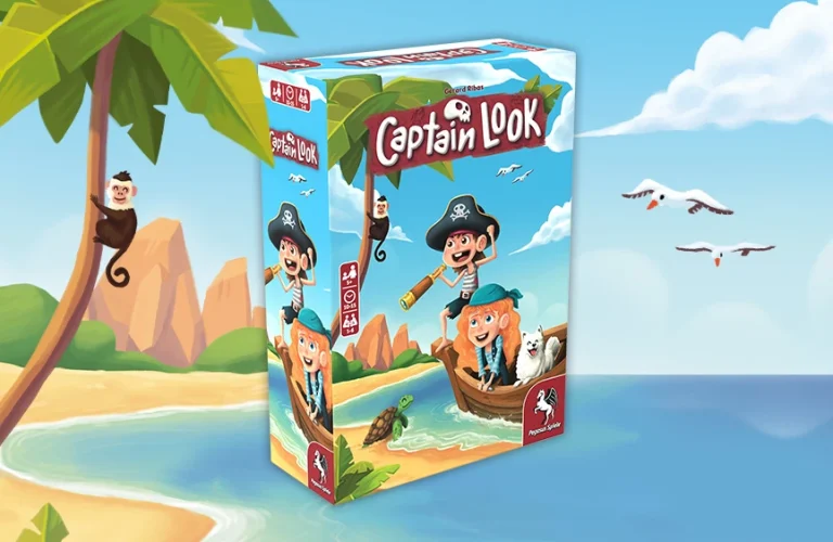 Product Image and illustration of the board game Captain Look