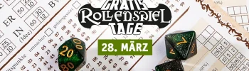 Gratisrollenspieltag am 28. März; Cthulhu Rollenspielbogen und Würfel