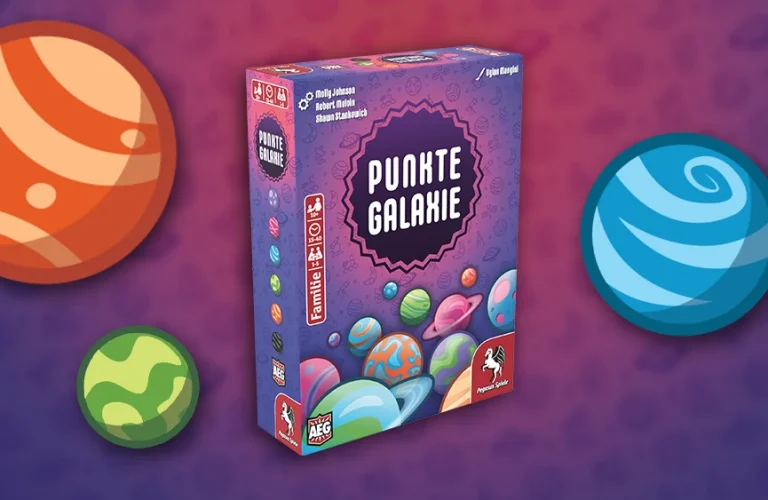 Punktegalaxie Produktbild vor Weltraum-Hintergrund