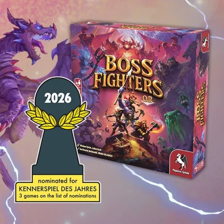 Boss Fighters QR prodoct image + nomination logo