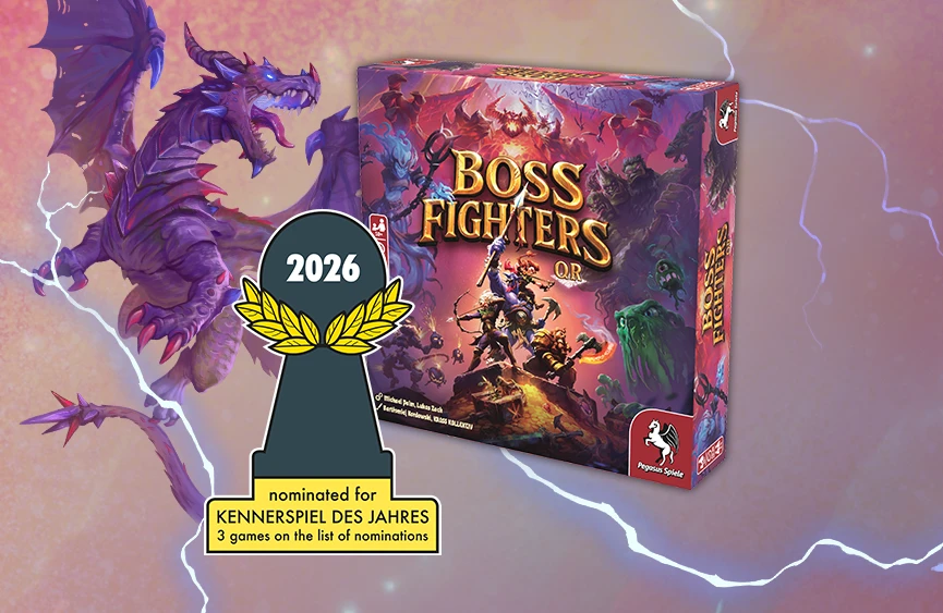 Boss Fighters QR prodoct image + nomination logo