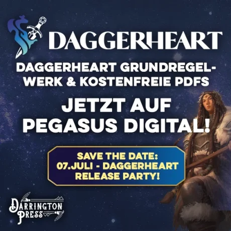 Daggerheart-Logo mit Ankündigung des digitalen Releases