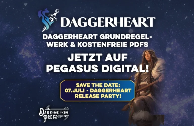 Daggerheart-Logo mit Ankündigung des digitalen Releases