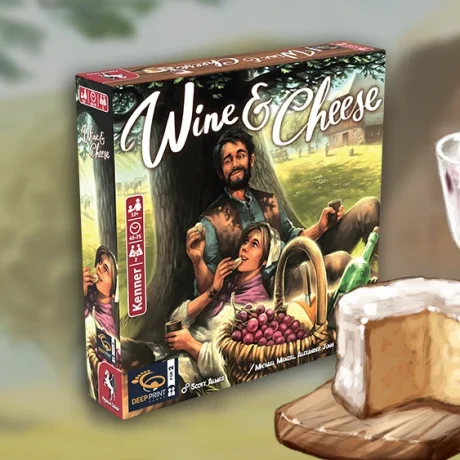 Produktbild von Wine & Cheese mit Wein und Käse davor