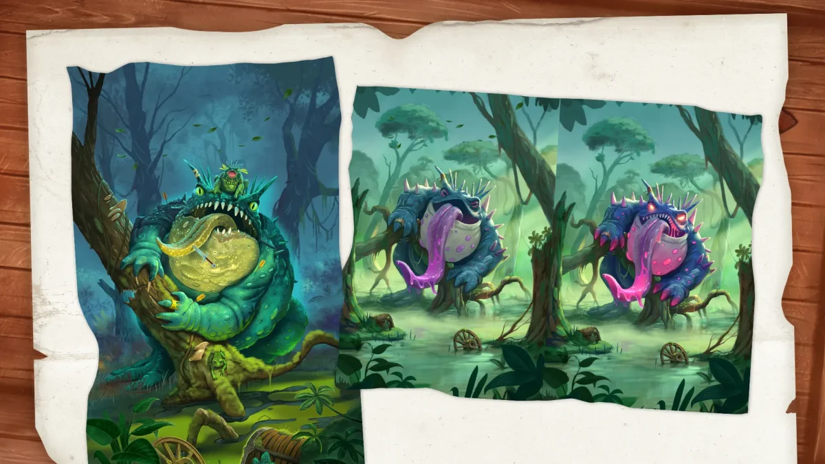Entwicklungsstadien des Boss-Prinzen aus dem Brettspiel Boss Fighters QR vom Entwurf bis zur finalen Illustration
