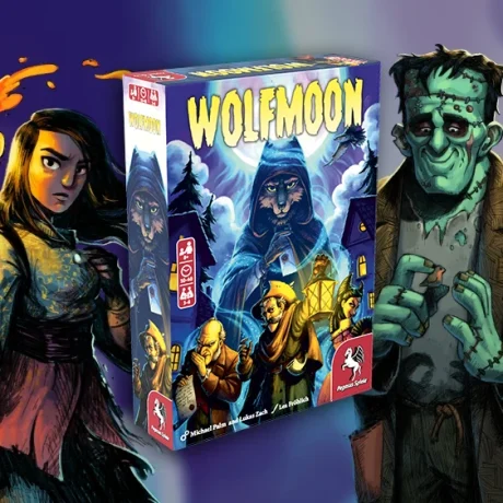 Product graphic of Wolfmoon with character illustrations next to it