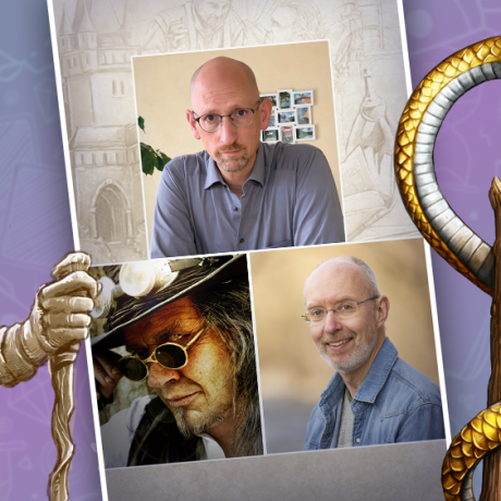 Beitragsbanner zum Interview über das Kennerspiel Medico mit Autor Stefan Feld, Illustrator Dennis Lohausen und Redakteur Ralph Bruhn.
