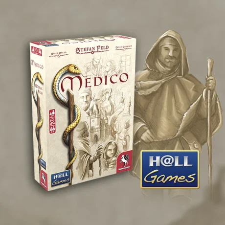 Medico by Stefan Feld – the new strategy board game from Hall Games, distributed by Pegasus Spiele.